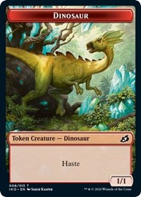 Dinosaur // Human Soldier (004) Double-Sided Token [Ikoria: Lair of Behemoths Tokens] | Anubis Games and Hobby