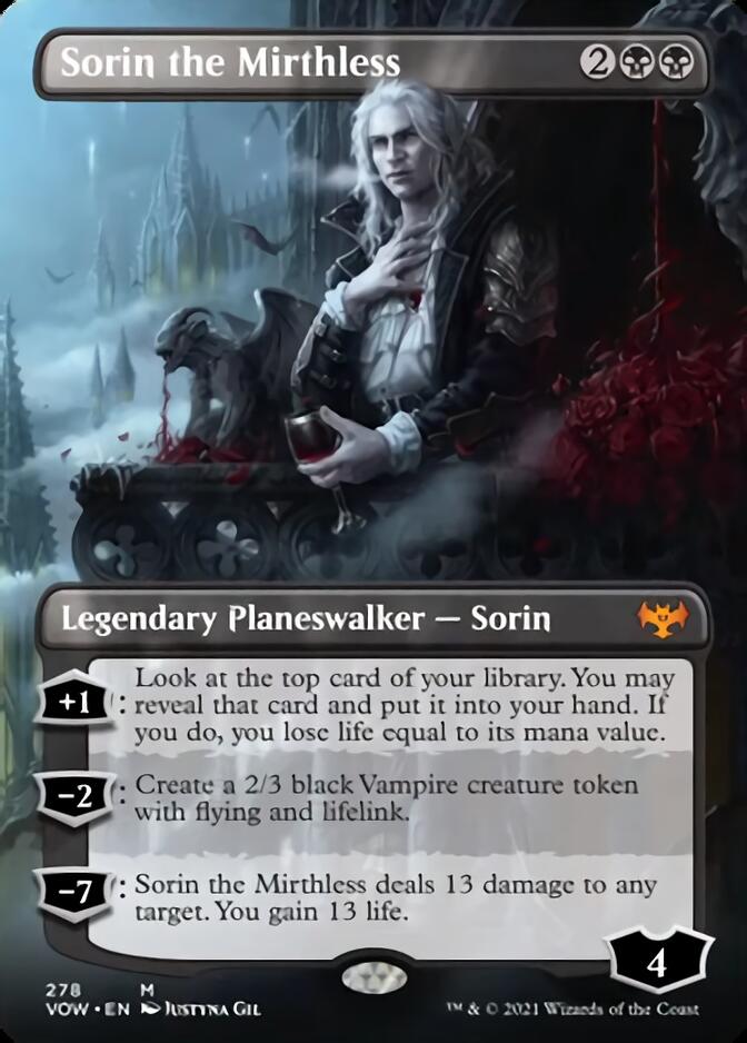 Sorin the Mirthless (Borderless) [Innistrad: Crimson Vow] | Anubis Games and Hobby