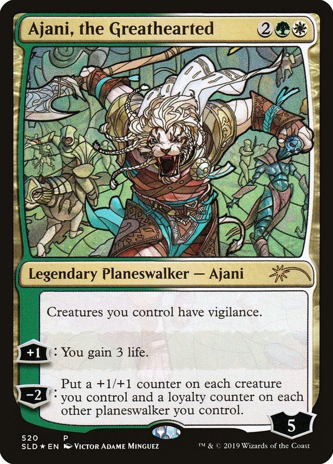 Ajani, the Greathearted (Stained Glass) [Secret Lair Drop Promos] | Anubis Games and Hobby