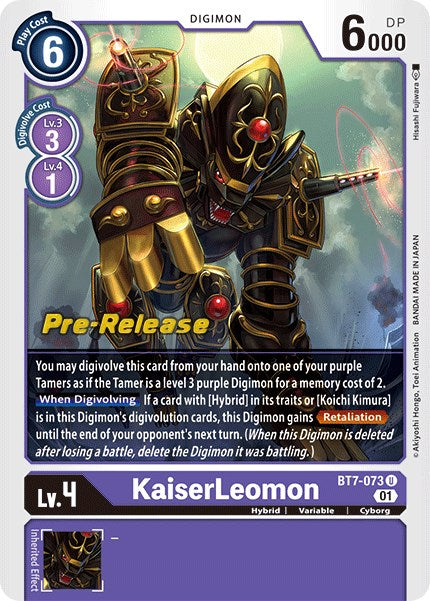 KaiserLeomon [BT7-073] [Next Adventure Pre-Release Cards] | Anubis Games and Hobby