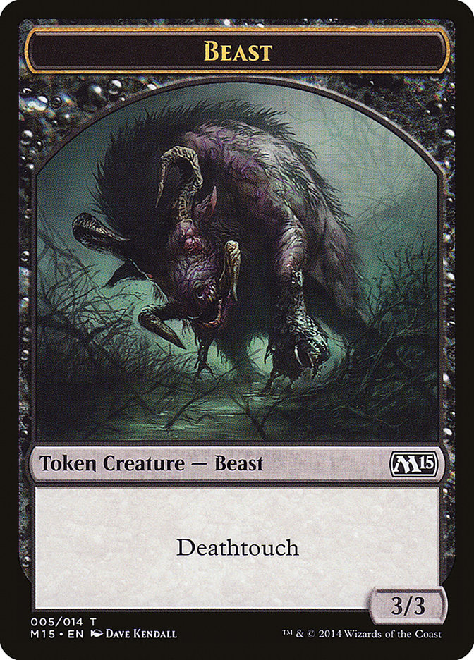Beast Token (005/014) [Magic 2015 Tokens] | Anubis Games and Hobby