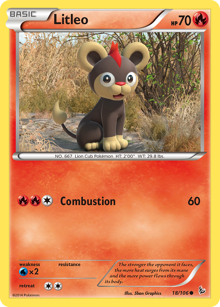 Litleo (18/106) [XY: Flashfire] | Anubis Games and Hobby