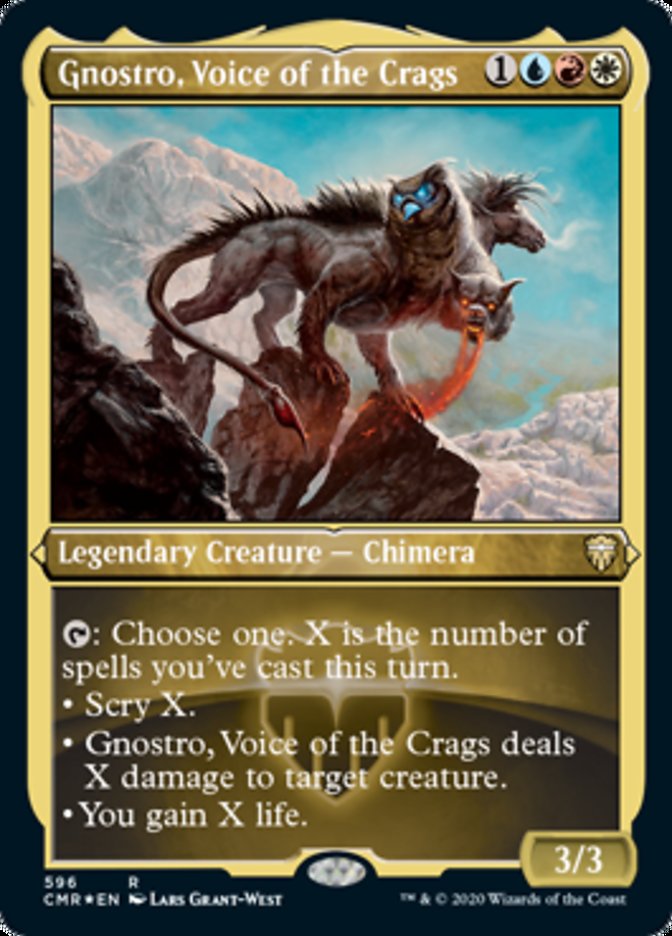 Gnostro, Voice of the Crags (Etched) [Commander Legends] | Anubis Games and Hobby