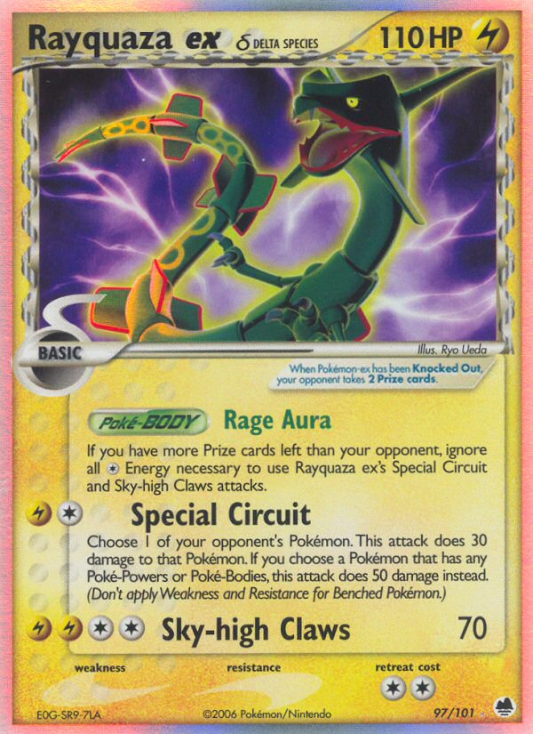 Rayquaza ex (97/101) (Delta Species) [EX: Dragon Frontiers] | Anubis Games and Hobby