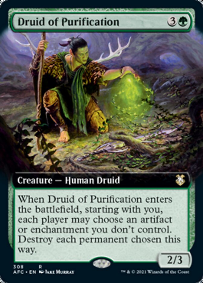 Druid of Purification (Extended Art) [Dungeons & Dragons: Adventures in the Forgotten Realms Commander] | Anubis Games and Hobby