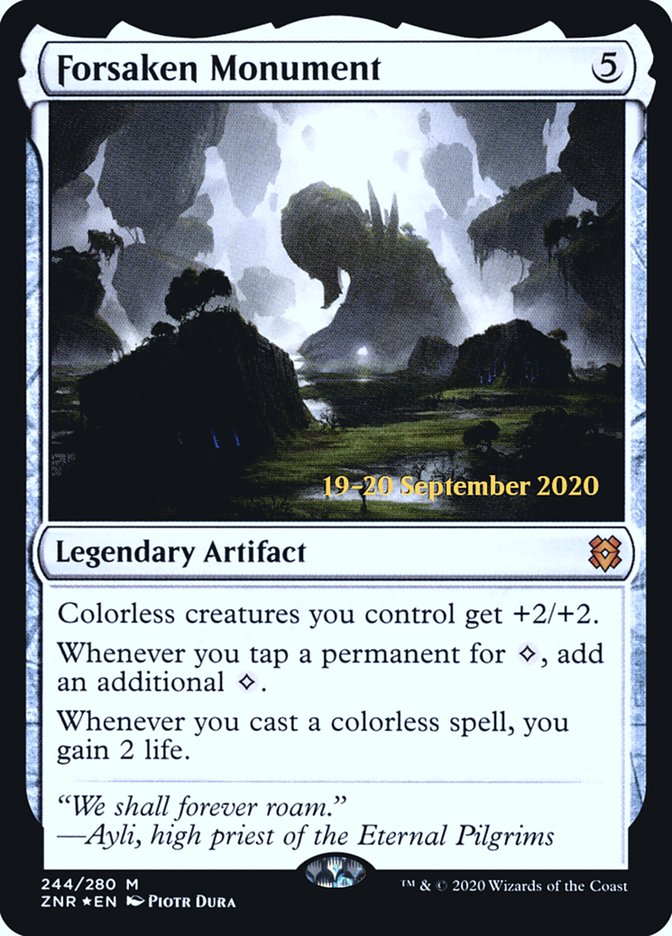 Forsaken Monument [Zendikar Rising Prerelease Promos] | Anubis Games and Hobby