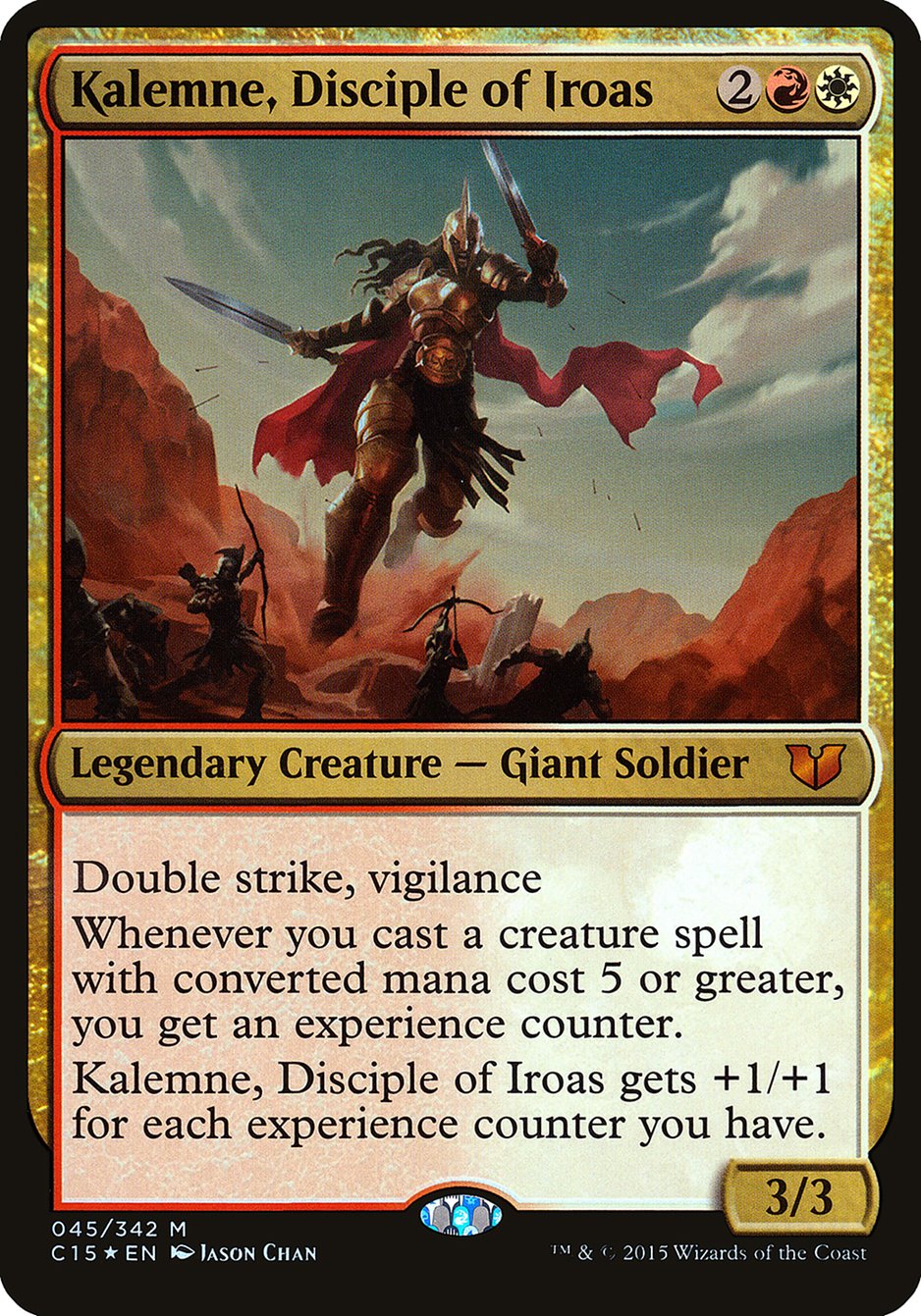 Kalemne, Disciple of Iroas (Oversized) [Commander 2015 Oversized] | Anubis Games and Hobby