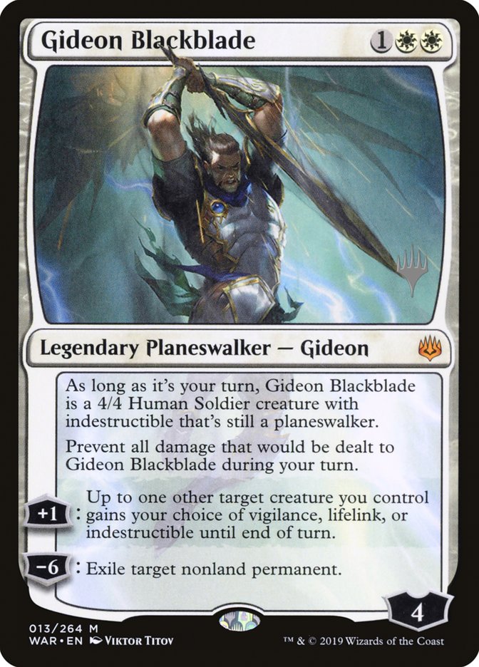 Gideon Blackblade (Promo Pack) [War of the Spark Promos] | Anubis Games and Hobby