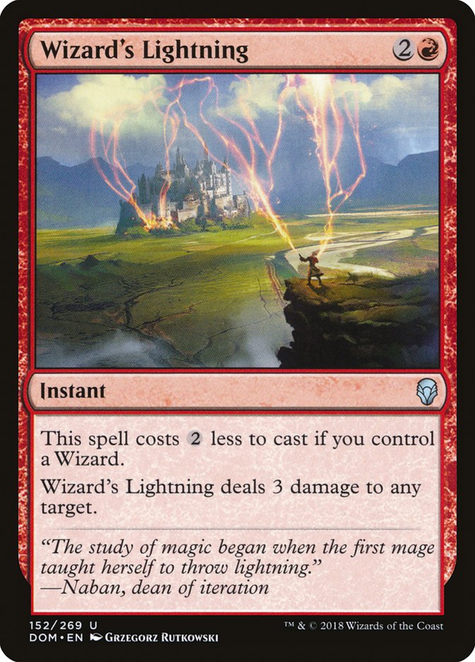 Wizard's Lightning [Dominaria] | Anubis Games and Hobby