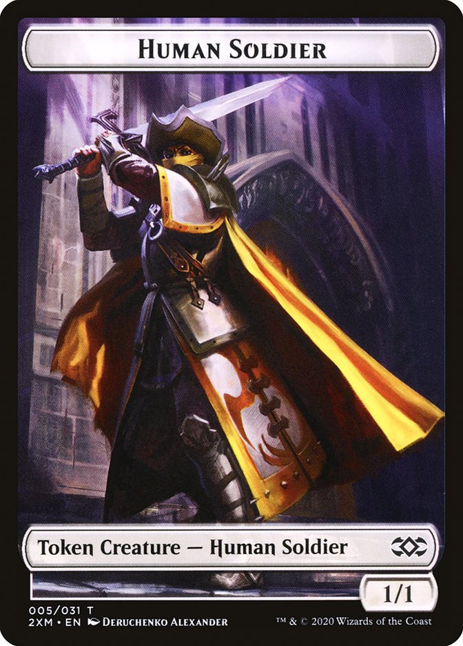 Human Soldier Token [Double Masters Tokens] | Anubis Games and Hobby