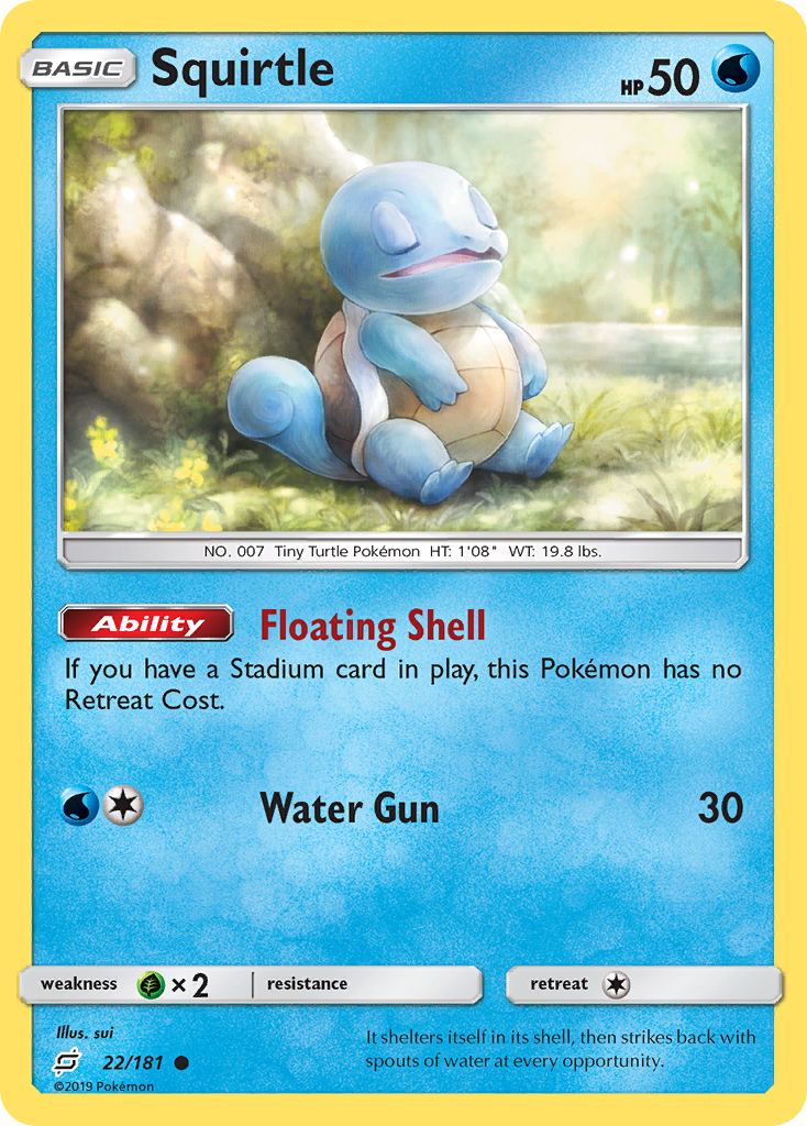 Squirtle (22/181) [Sun & Moon: Team Up] | Anubis Games and Hobby