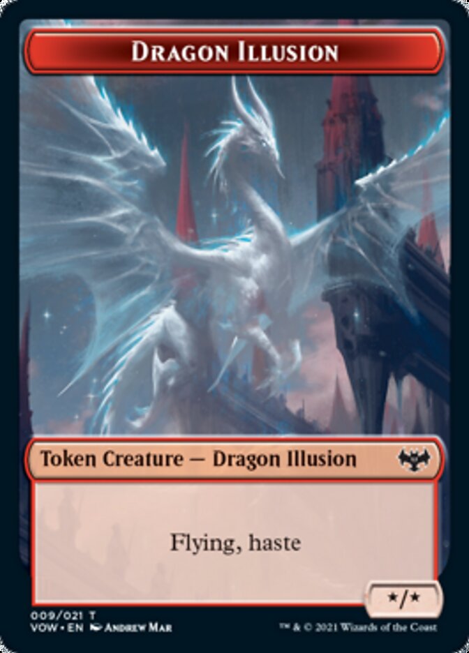 Dragon Illusion Token [Innistrad: Crimson Vow Tokens] | Anubis Games and Hobby