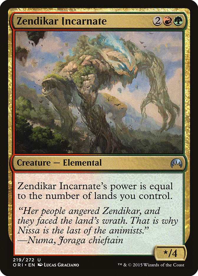 Zendikar Incarnate [Magic Origins] | Anubis Games and Hobby