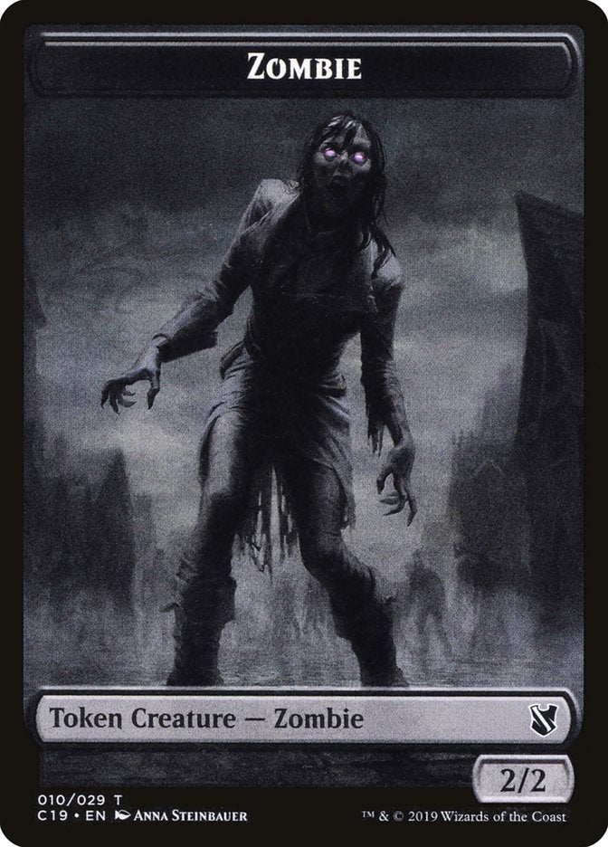 Ob Nixilis, Reignited Emblem // Zombie (010) Double-Sided Token [Commander 2019 Tokens] | Anubis Games and Hobby