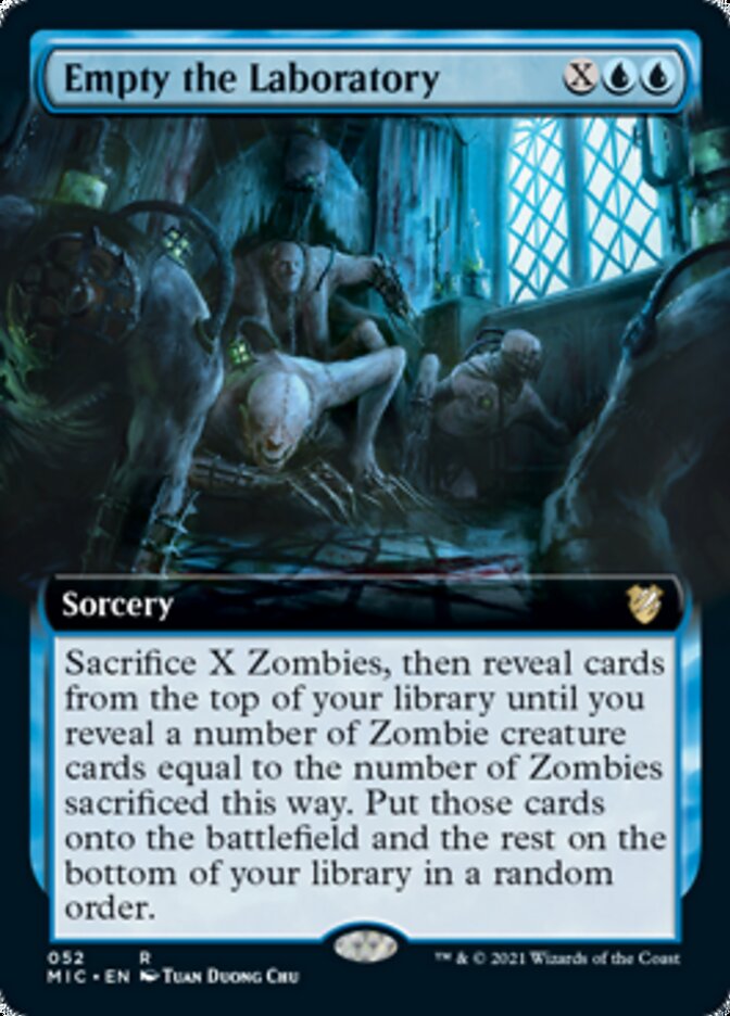 Empty the Laboratory (Extended Art) [Innistrad: Midnight Hunt Commander] | Anubis Games and Hobby