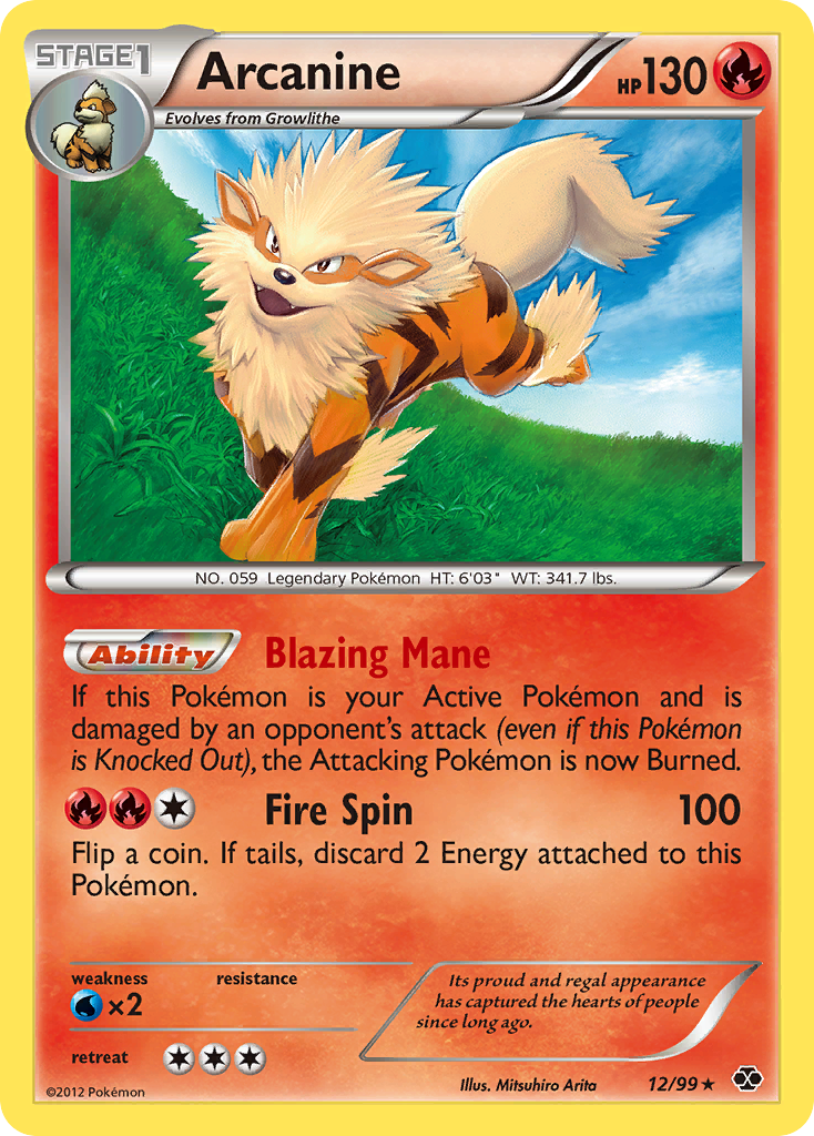 Arcanine (12/99) [Black & White: Next Destinies] | Anubis Games and Hobby