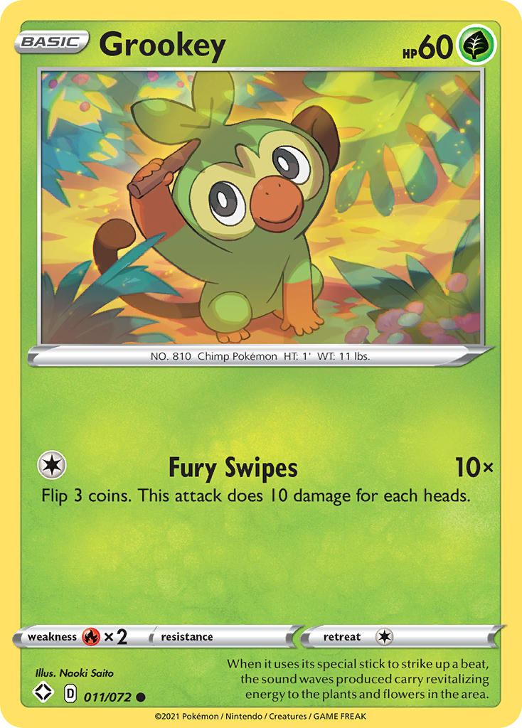 Grookey (011/072) [Sword & Shield: Shining Fates] | Anubis Games and Hobby