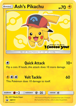 Ash's Pikachu (SM111) [Sun & Moon: Black Star Promos] | Anubis Games and Hobby