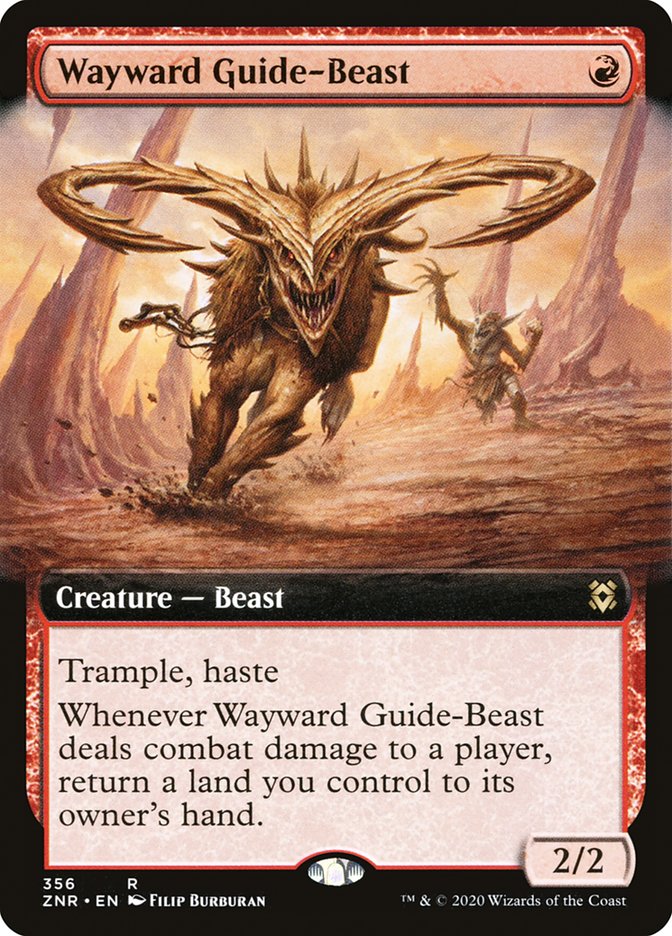 Wayward Guide-Beast (Extended Art) [Zendikar Rising] | Anubis Games and Hobby