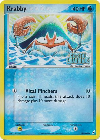 Krabby (54/100) (Stamped) [EX: Crystal Guardians] | Anubis Games and Hobby