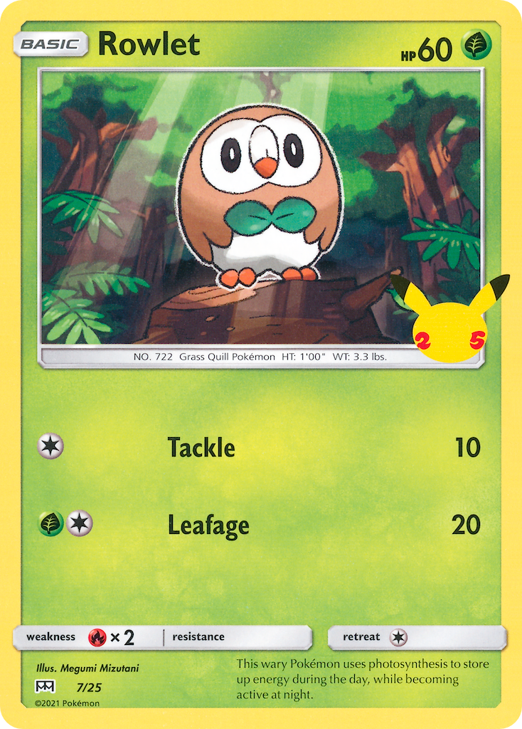 Rowlet (7/25) [McDonald's 25th Anniversary] | Anubis Games and Hobby