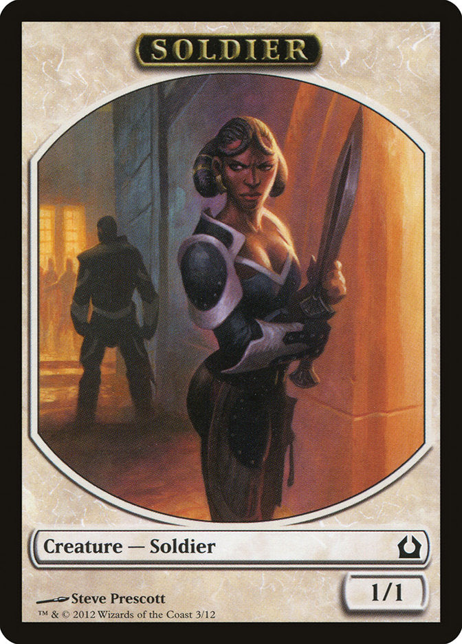 Soldier Token [Return to Ravnica Tokens] | Anubis Games and Hobby