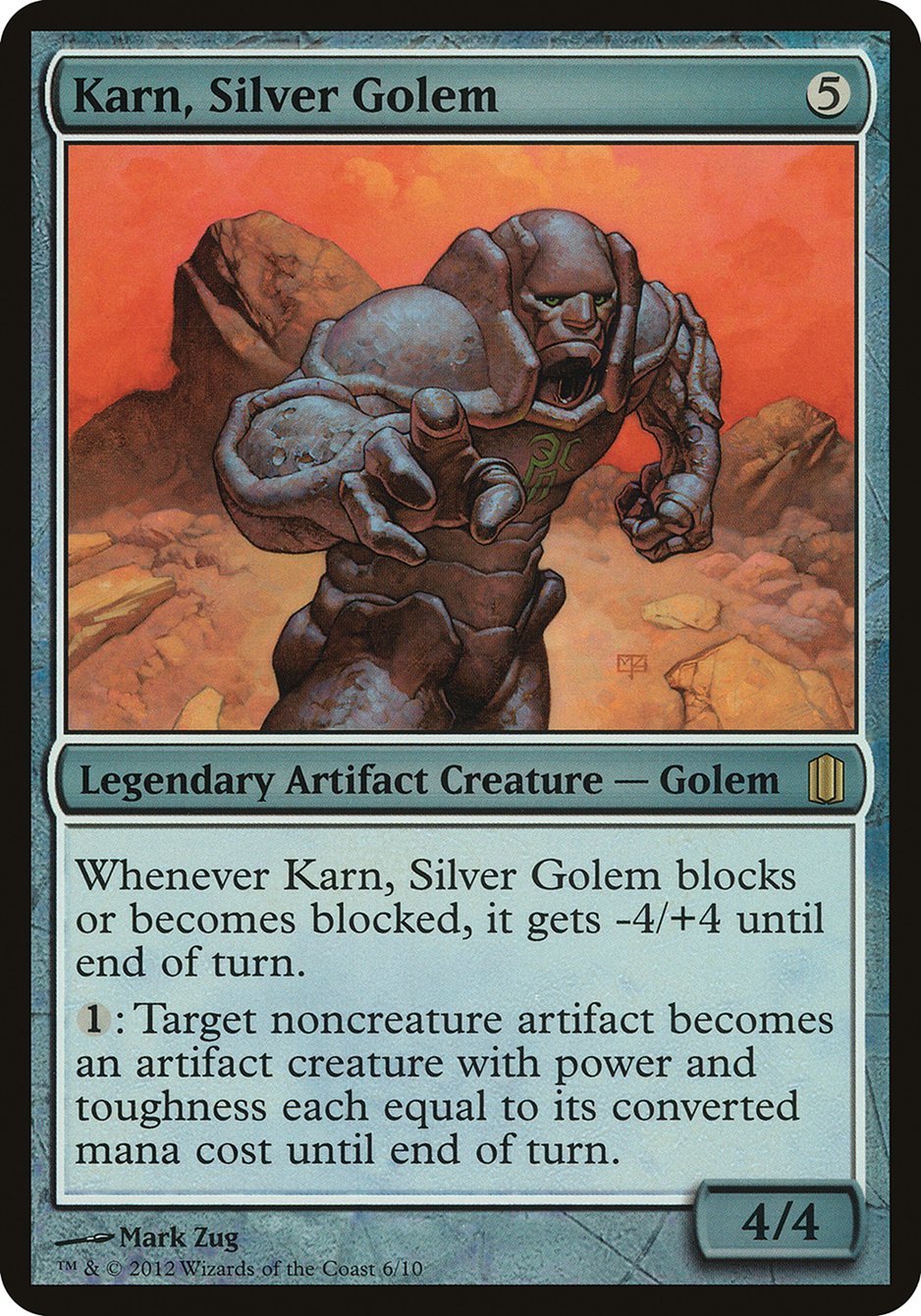 Karn, Silver Golem (Oversized) [Commander's Arsenal Oversized] | Anubis Games and Hobby