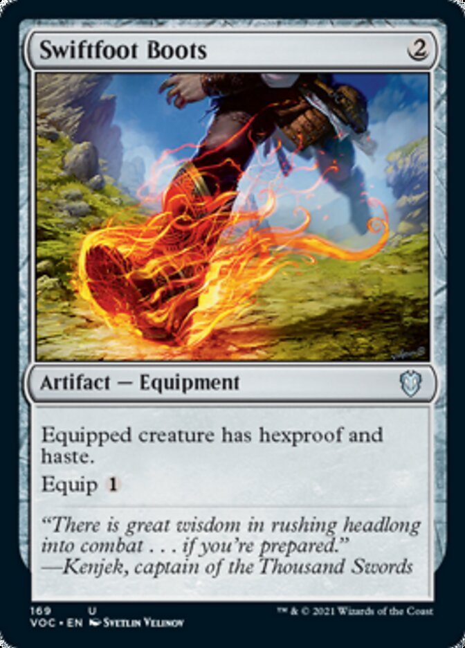 Swiftfoot Boots [Innistrad: Crimson Vow Commander] | Anubis Games and Hobby