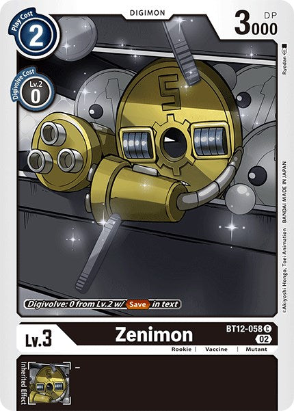 Zenimon [BT12-058] [Across Time] | Anubis Games and Hobby