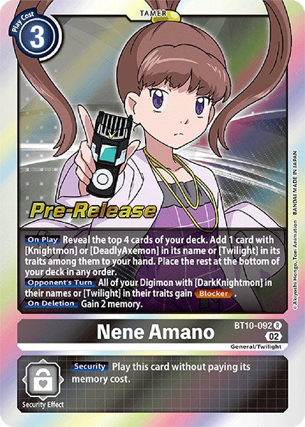 Nene Amano [BT10-092] [Xros Encounter Pre-Release Cards] | Anubis Games and Hobby