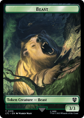 Beast // Treefolk Double Sided Token [The Lord of the Rings: Tales of Middle-Earth Commander Tokens] | Anubis Games and Hobby