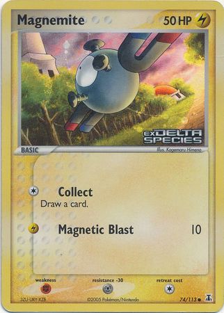 Magnemite (74/113) (Stamped) [EX: Delta Species] | Anubis Games and Hobby