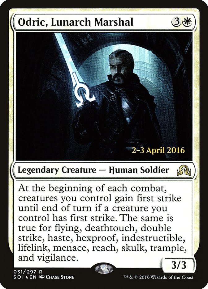 Odric, Lunarch Marshal [Shadows over Innistrad Prerelease Promos] | Anubis Games and Hobby