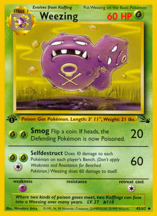 Weezing (45/62) [Fossil 1st Edition] | Anubis Games and Hobby