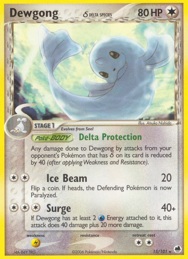 Dewgong (15/101) (Delta Species) [EX: Dragon Frontiers] | Anubis Games and Hobby