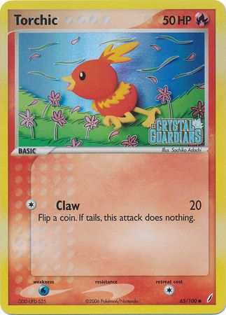 Torchic (65/100) (Stamped) [EX: Crystal Guardians] | Anubis Games and Hobby