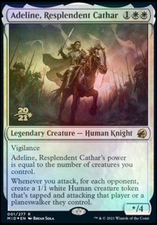 Adeline, Resplendent Cathar [Innistrad: Midnight Hunt Prerelease Promos] | Anubis Games and Hobby