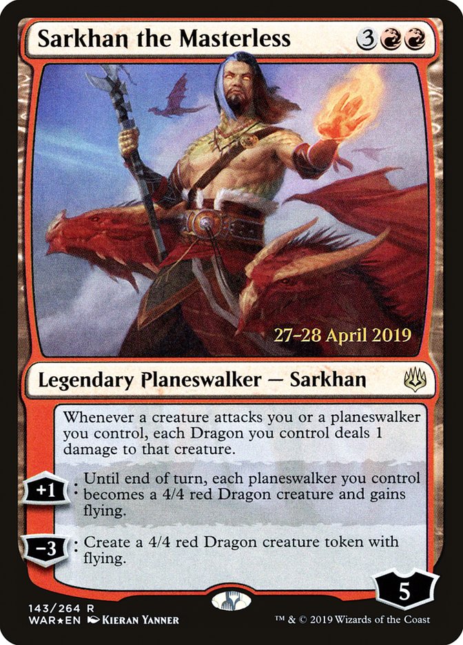 Sarkhan the Masterless [War of the Spark Prerelease Promos] | Anubis Games and Hobby