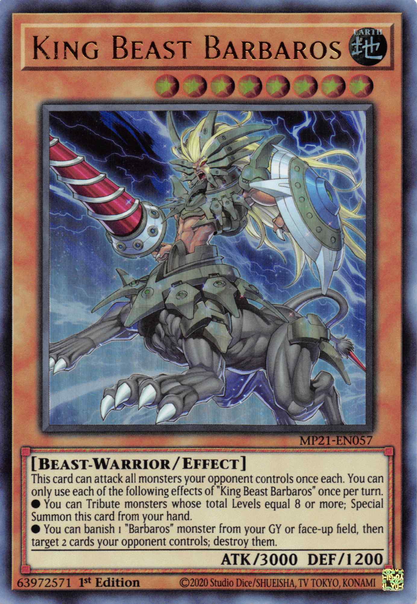 King Beast Barbaros [MP21-EN057] Ultra Rare | Anubis Games and Hobby