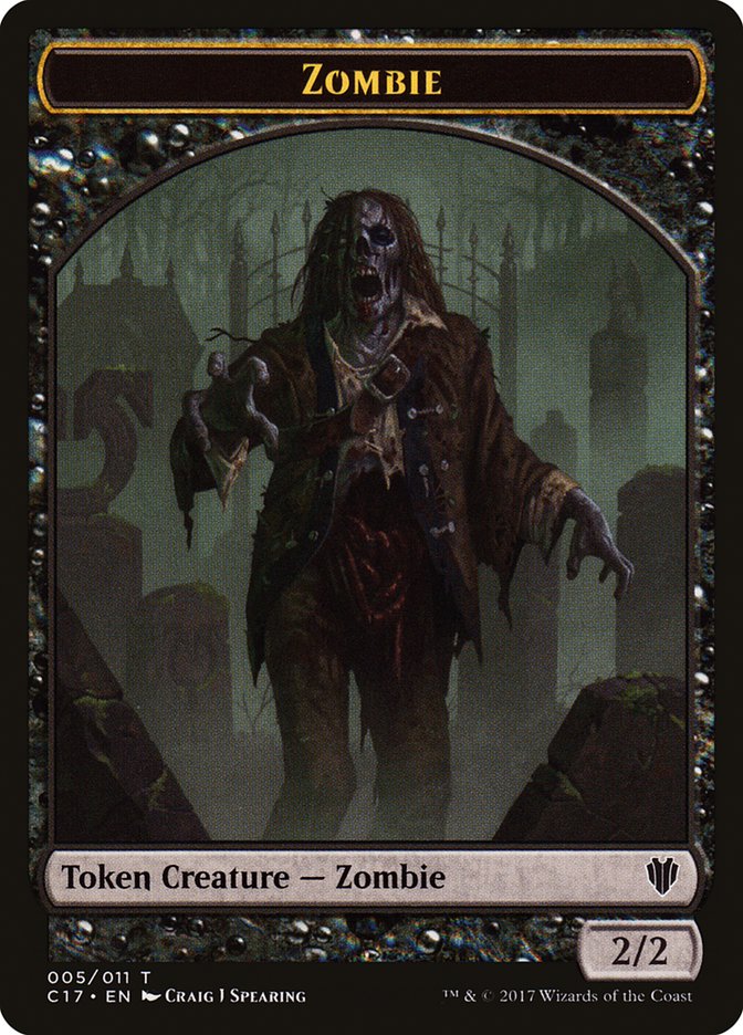 Vampire // Zombie Double-Sided Token [Commander 2017 Tokens] | Anubis Games and Hobby