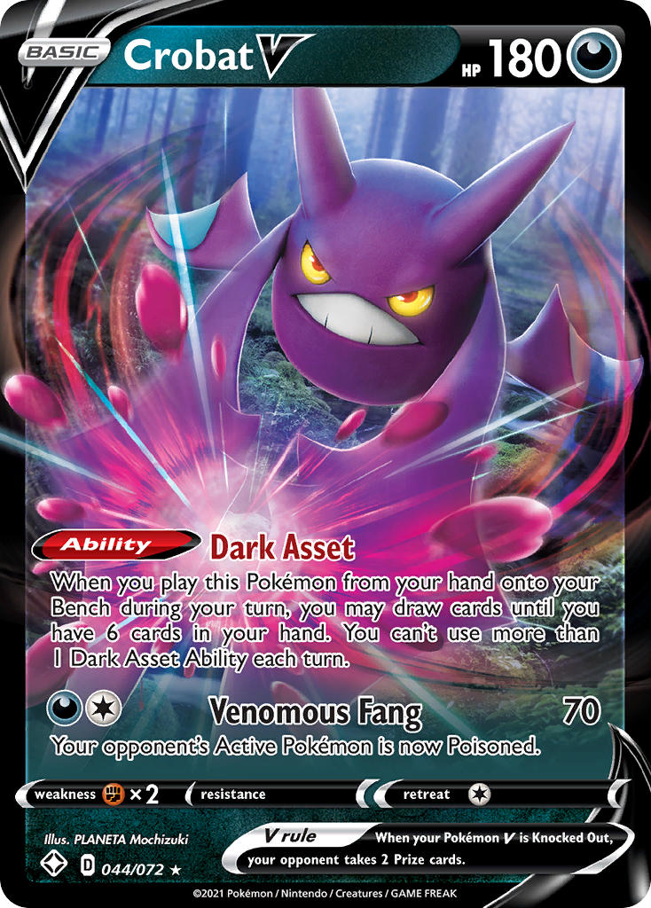 Crobat V (044/072) [Sword & Shield: Shining Fates] | Anubis Games and Hobby