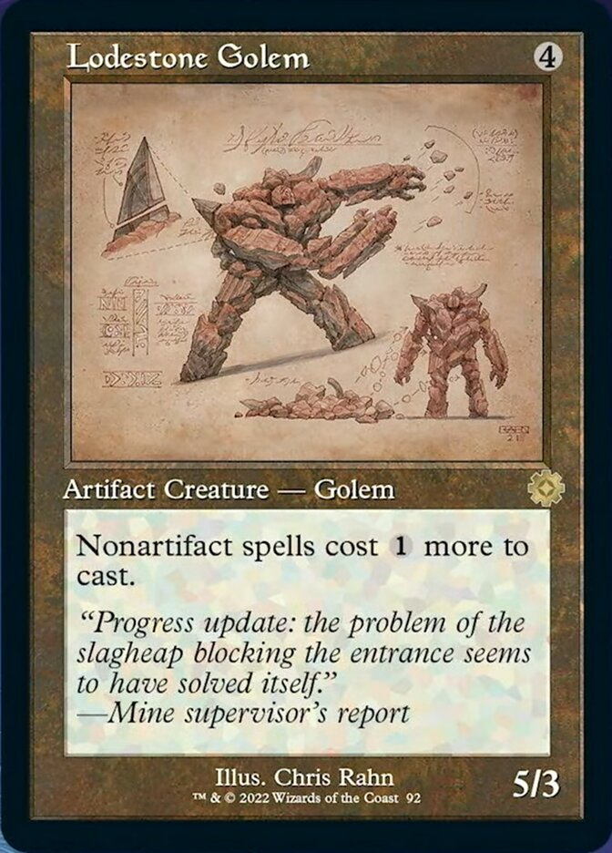 Lodestone Golem (Retro Schematic) [The Brothers' War Retro Artifacts] | Anubis Games and Hobby