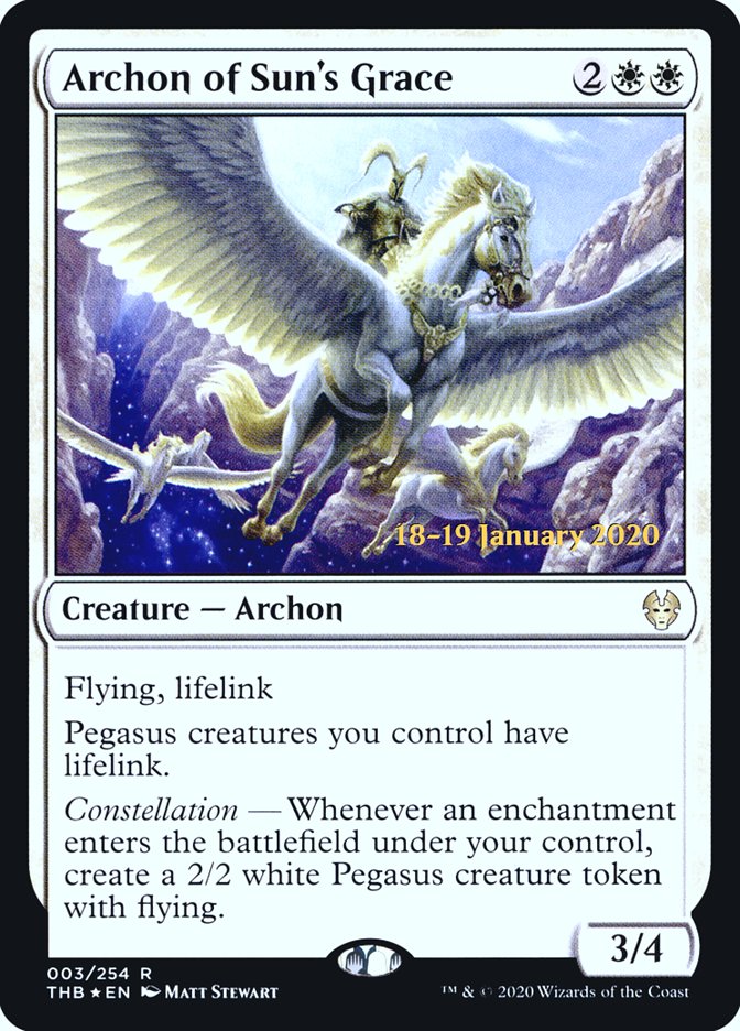 Archon of Sun's Grace [Theros Beyond Death Prerelease Promos] | Anubis Games and Hobby