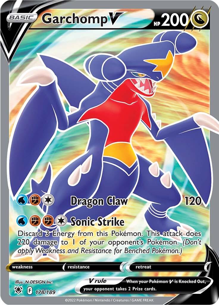 Garchomp V (178/189) [Sword & Shield: Astral Radiance] | Anubis Games and Hobby