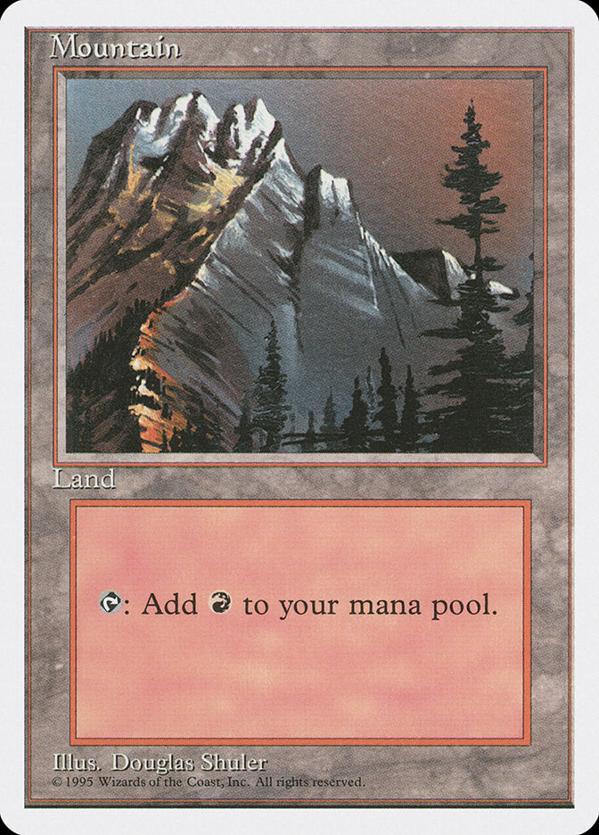 Mountain (Snow Top / Highest Point on Left) [Fourth Edition] | Anubis Games and Hobby