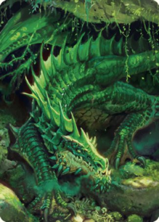 Lurking Green Dragon Art Card [Commander Legends: Battle for Baldur's Gate Art Series] | Anubis Games and Hobby