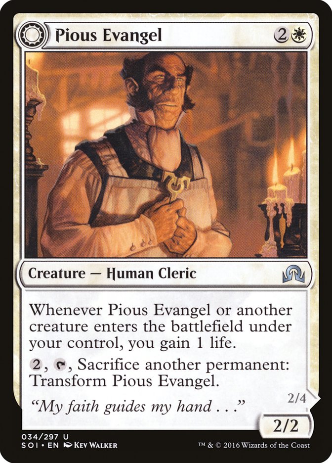 Pious Evangel // Wayward Disciple [Shadows over Innistrad] | Anubis Games and Hobby