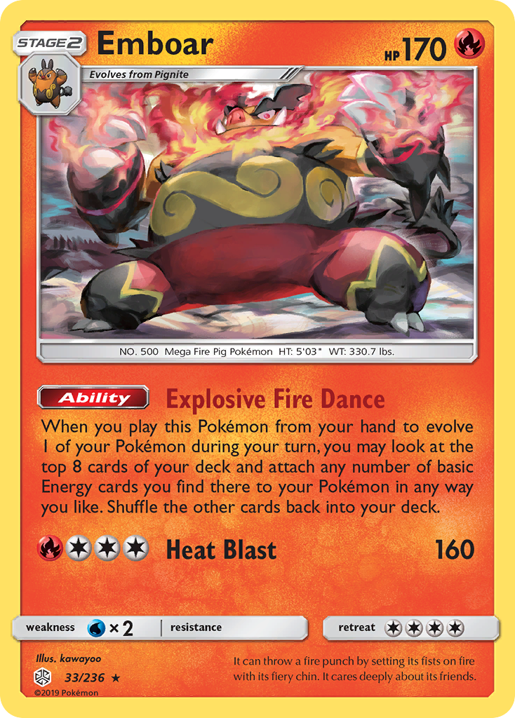 Emboar (33/236) [Sun & Moon: Cosmic Eclipse] | Anubis Games and Hobby