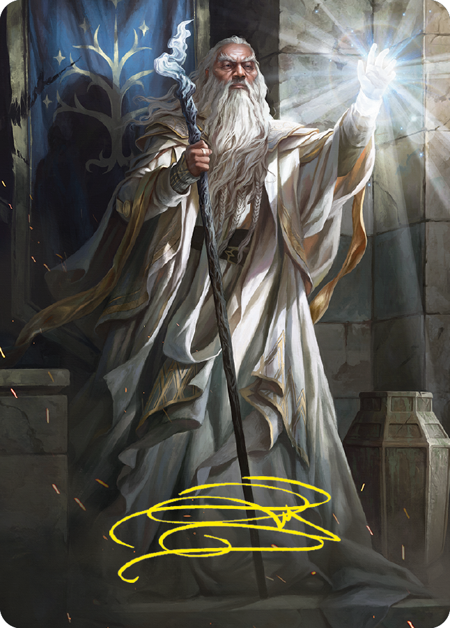 Gandalf the White Art Card (Gold-Stamped Signature) [The Lord of the Rings: Tales of Middle-earth Art Series] | Anubis Games and Hobby