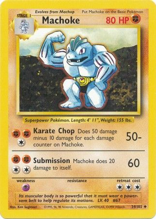 Machoke (34/102) [Base Set Unlimited] | Anubis Games and Hobby